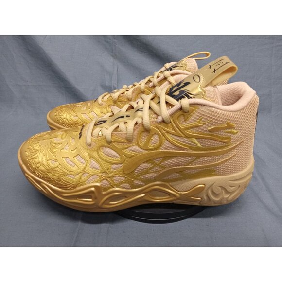 Puma Boys MB.04 Sneakers Golden Child JR Edittion Gold Size 7 NEW NO BOX! - Picture 8 of 11